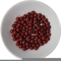 [3660341593431] Perles Jaspe Rouge 4 mm - Sachet de 100 perles