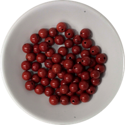 [3660341593448] Perles Jaspe Rouge 6 mm - Sachet de 66 perles
